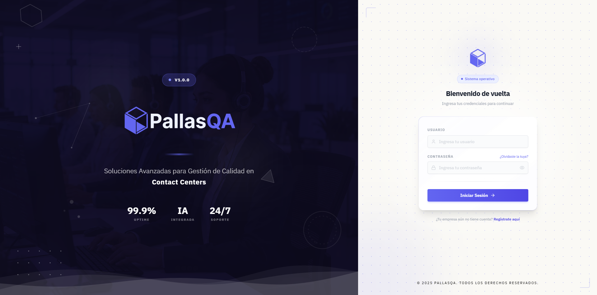 PallasQA — Plataforma de QA para contact centers